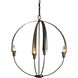Cirque 4 Light 25.3 inch Dark Smoke Chandelier Ceiling Light, Large
