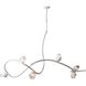 Glacier 6 Light 69.2 inch White Pendant Ceiling Light in White Crystal, XL