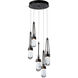 Link 5 Light 13 inch Oil Rubbed Bronze Pendant Ceiling Light, Standard