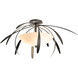 Dahlia 2 Light 32.7 inch Natural Iron Semi-Flush Ceiling Light, Medium