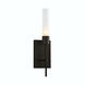 Vela 1 Light 4.5 inch Black ADA Sconce Wall Light in Frosted