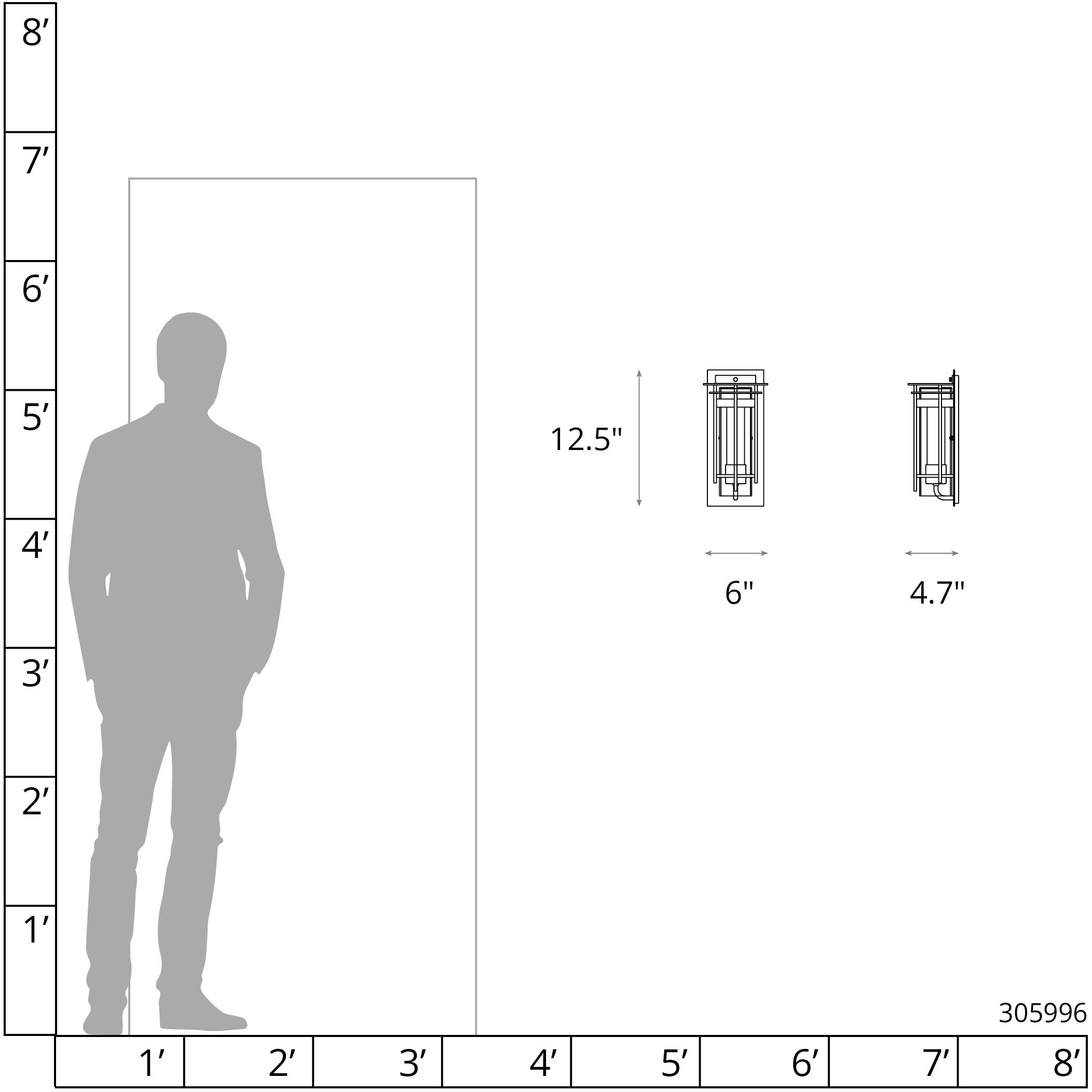 Torch 1 Light 12.5 inch Coastal Bronze Outdoor Sconce, Small