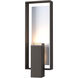 Shadow Box 1 Light 21.2 inch Coastal Dark Smoke and Coastal White Outdoor Sconce, Large