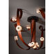 Art & Alchemy SNAPS LED 86.5 inch White Pendant Ceiling Light in Chestnut Leather with Alabaster, Large
