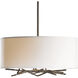 Brindille 3 Light 22 inch Dark Smoke Pendant Ceiling Light in Natural Anna