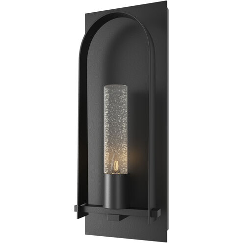 Triomphe 1 Light 24 inch Coastal Black Outdoor Sconce in Seeded Clear, Medium