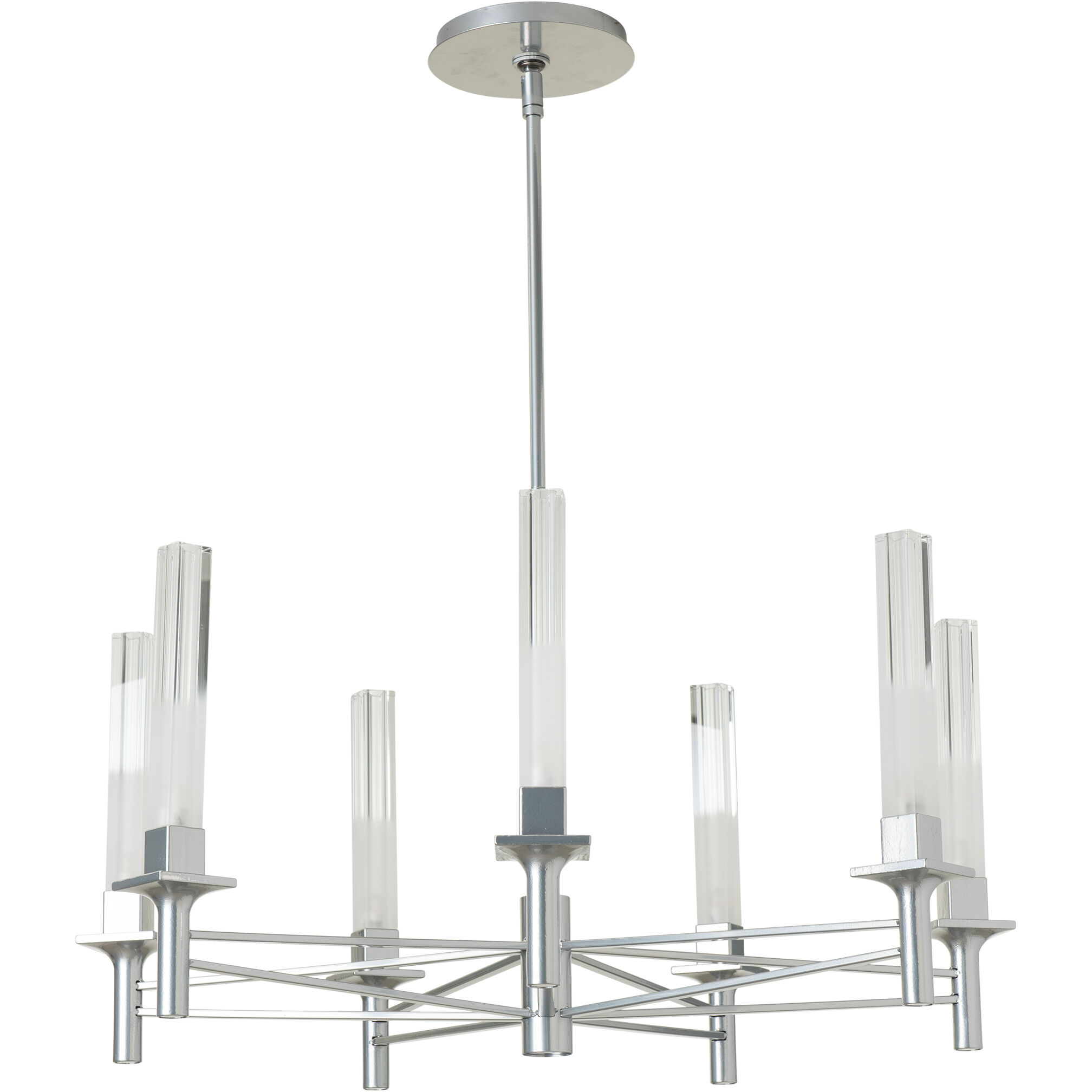 Truss 7 Light 28.6 inch Sterling Chandelier Ceiling Light