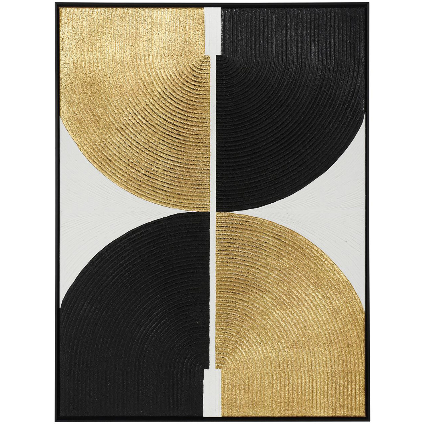 Cameron Black and Gold and White Wall Art