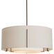 Exos 3 Light 23 inch White Pendant Ceiling Light in Natural Anna/Flax