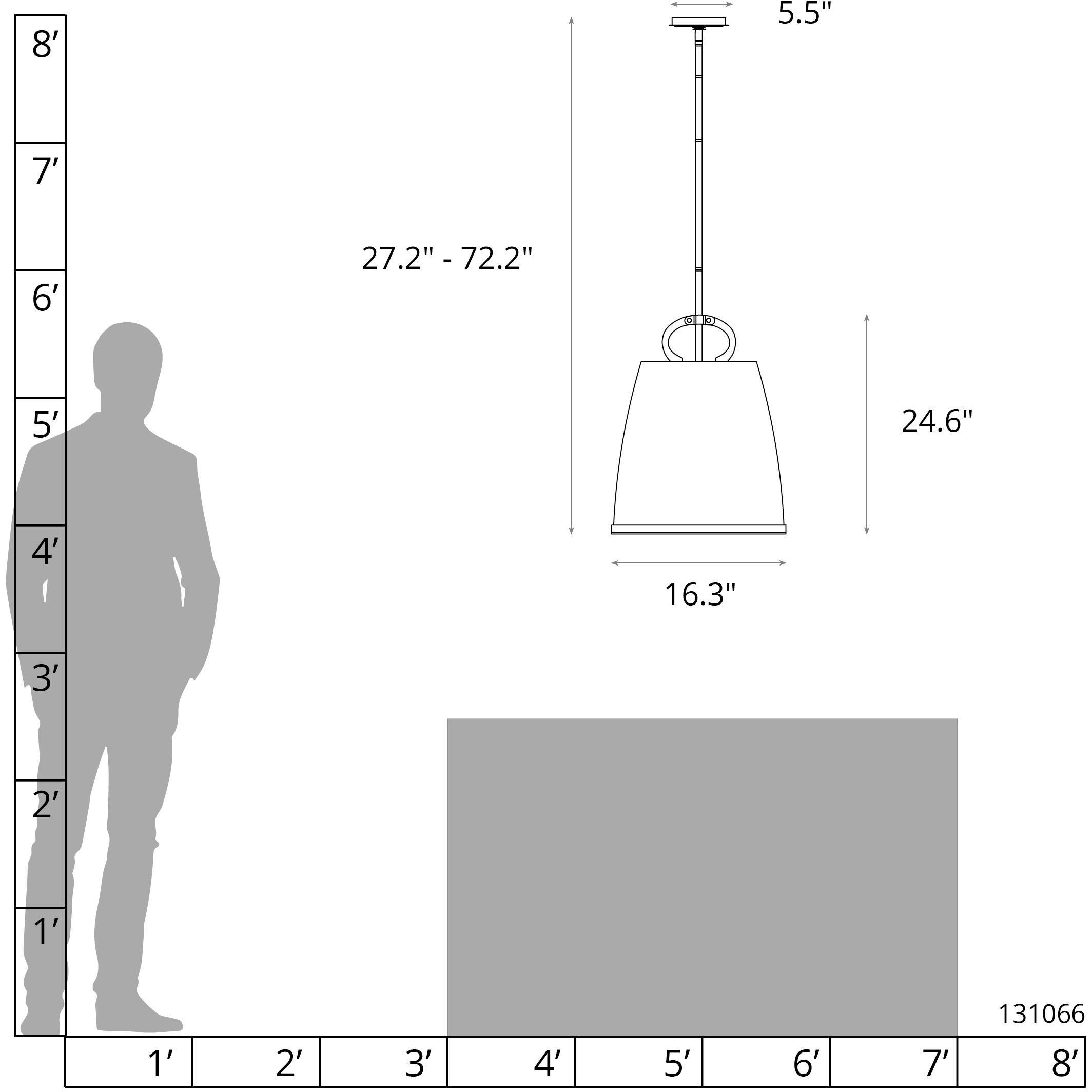 Caliper 1 Light 16.3 inch White Pendant Ceiling Light in Clear, Large