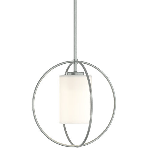 Rhythm 1 Light 11.3 inch Vintage Platinum Mini Pendant Ceiling Light in Opal