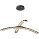 Glissade LED 43.5 inch Black Double Pendant Ceiling Light, Large