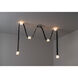 Art & Alchemy SNAPS LED 58 inch Sterling Pendant Ceiling Light in Chestnut Leather with Alabaster, Medium