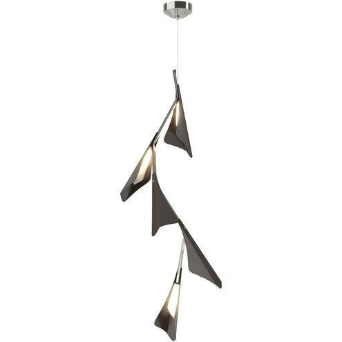 Plume LED 15.1 inch Sterling and Oil Rubbed Bronze Pendant Ceiling Light in Sterling/Oil Rubbed Bronze