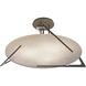 Callisto 3 Light 28.5 inch Dark Smoke Semi-Flush Ceiling Light