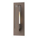 Vertical Bar 1 Light 15 inch Coastal Bronze Outdoor Sconce, Small