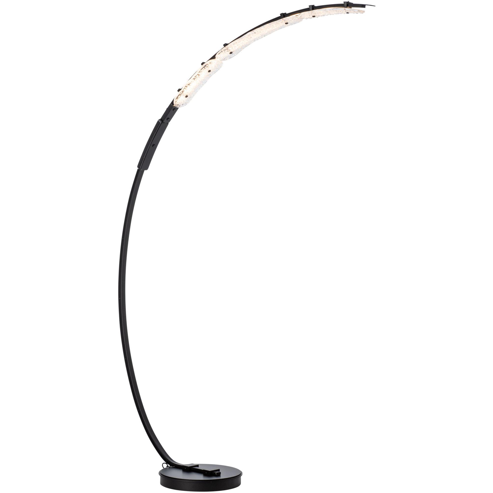Glissade 80 inch 16.80 watt Black Arc Floor Lamp Portable Light