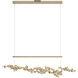 Art + Alchemy Coral LED 9 inch Soft Gold with Modern Brass Pendant Ceiling Light in Soft Gold/Modern Brass