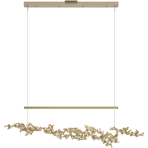 Art + Alchemy Coral LED 9 inch Soft Gold with Modern Brass Pendant Ceiling Light in Soft Gold/Modern Brass