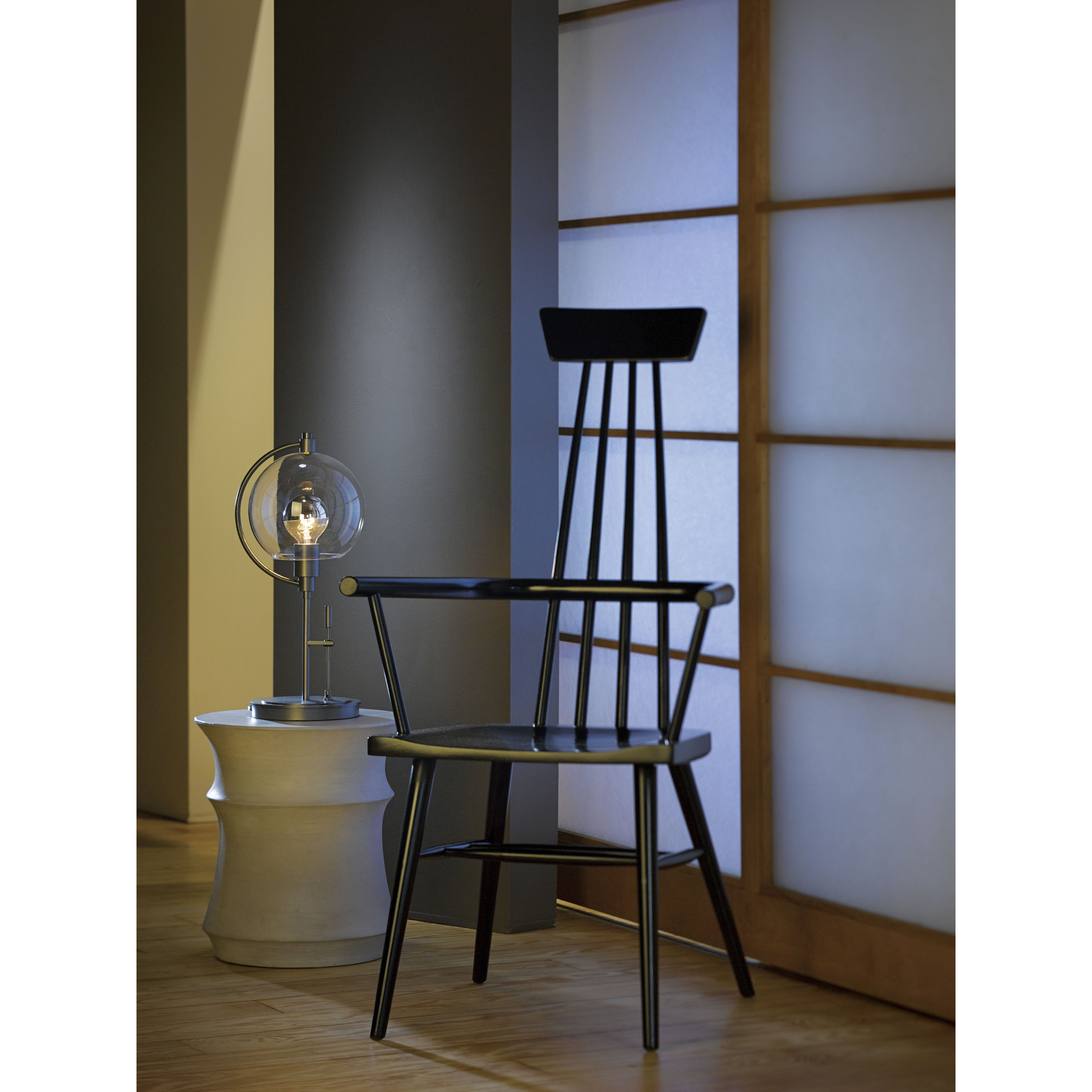 Pluto 19.3 inch 100 watt Dark Smoke Table Lamp Portable Light in Clear