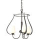 Flora 3 Light 19.4 inch Oil Rubbed Bronze Chandelier Ceiling Light in Opal