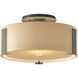 Impressions 1 Light 11.8 inch Natural Iron Semi-Flush Ceiling Light