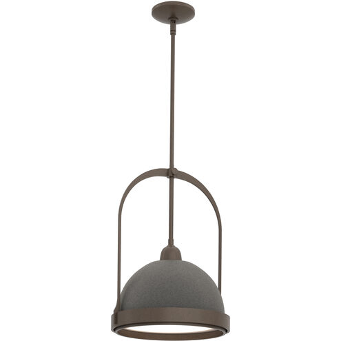 Atlas 1 Light 13.9 inch Bronze and Natural Iron Pendant Ceiling Light in Bronze/Natural Iron, Small