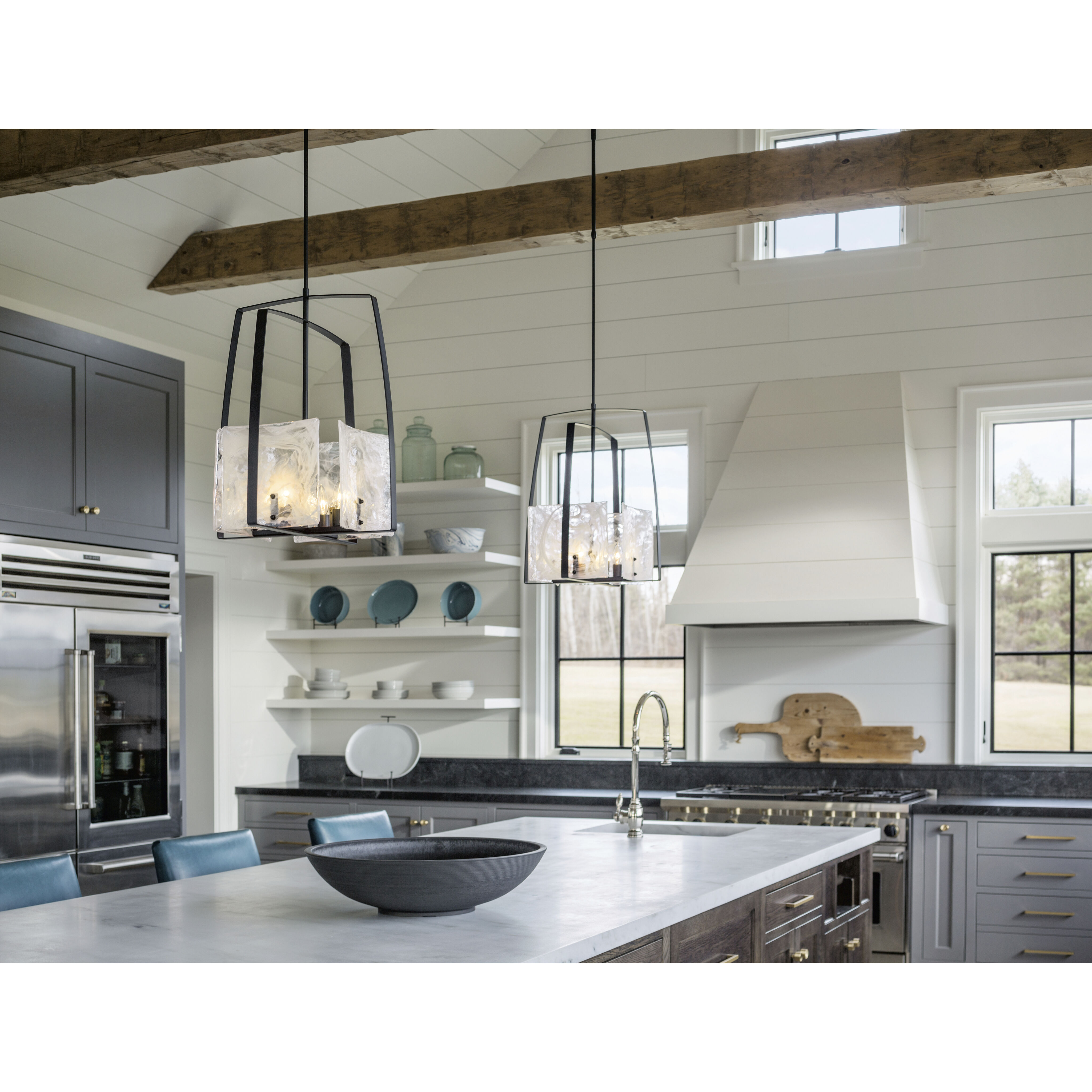 Arc 4 Light 18.7 inch Bronze Pendant Ceiling Light