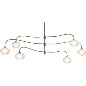 Ume 6 Light 58.6 inch Natural Iron Pendant Ceiling Light in Frosted, Large
