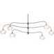 Ume 6 Light 58.6 inch Natural Iron Pendant Ceiling Light in Frosted, Large