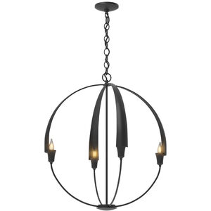 Cirque 4 Light 25.3 inch Black Chandelier Ceiling Light, Large