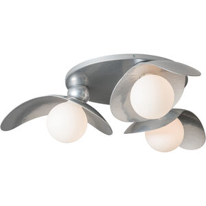 Yoki 3 Light 29.8 inch Modern Brass Semi-Flush Ceiling Light