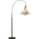 Mobius 66.3 inch 100 watt Dark Smoke Arc Floor Lamp Portable Light in Spun Frost