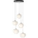 Ume 5 Light 16.6 inch White Pendant Ceiling Light in Frosted, Standard