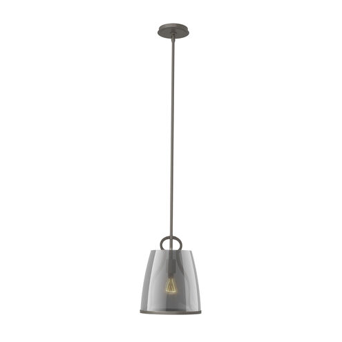 Caliper 1 Light 9.9 inch Dark Smoke Pendant Ceiling Light in Plated Smoke
