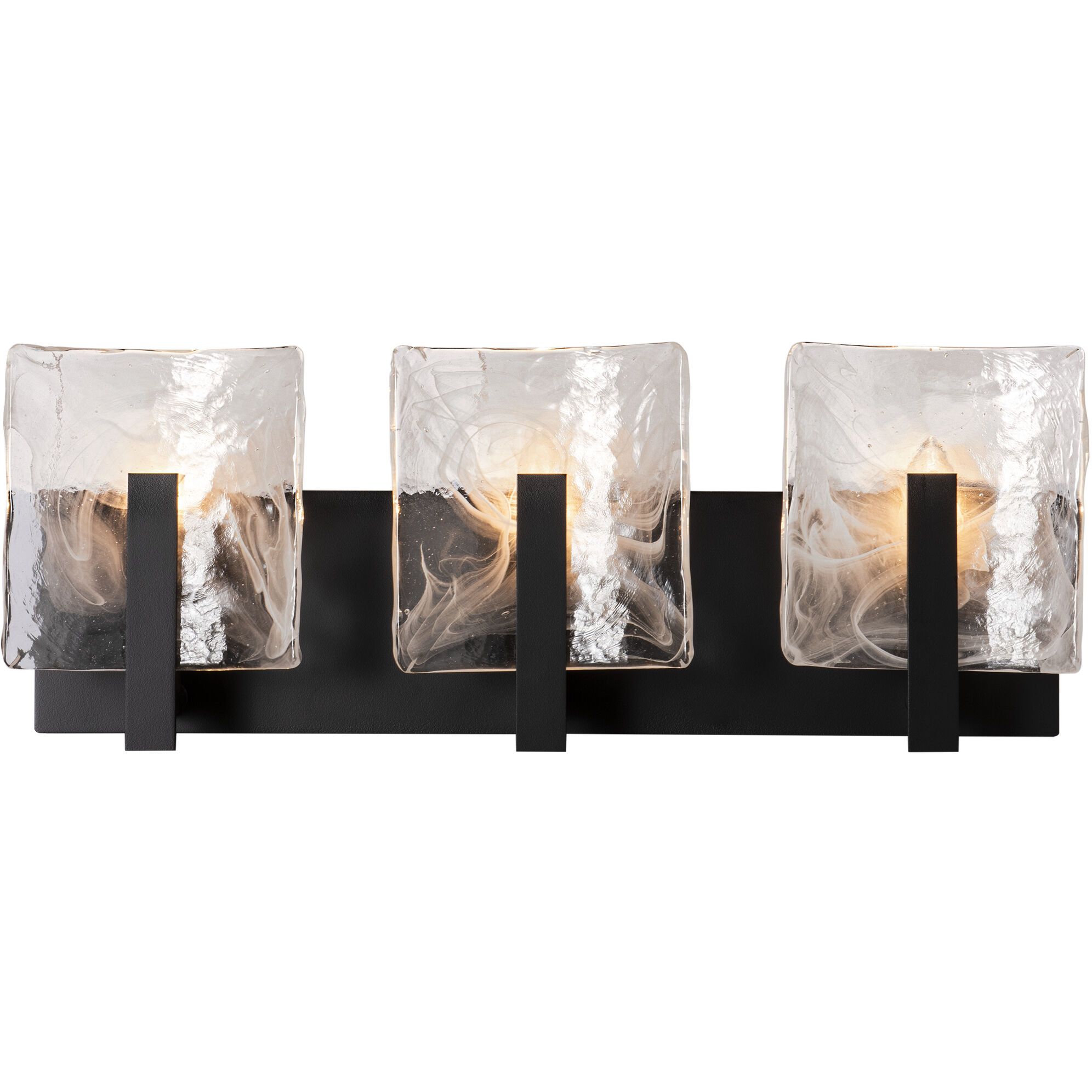 Arc 3 Light 21.5 inch Black Bath Sconce Wall Light