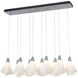 Mobius 10 Light 45.6 inch Sterling Pendant Ceiling Light, Rectangular