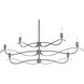 Willow 6 Light 43.5 inch Natural Iron Chandelier Ceiling Light, Small