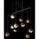 Brooklyn 10 Light 38 inch Dark Smoke/Soft Gold Mobile Pendant Ceiling Light, Double Shade