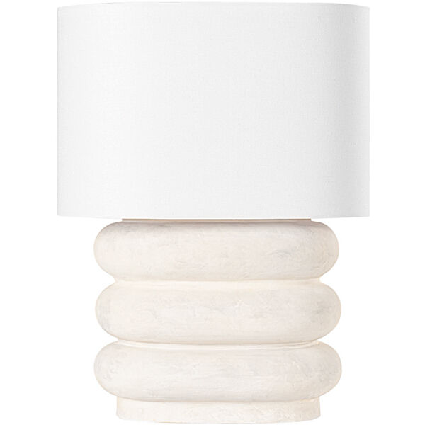 Ewing 25 inch 60 watt Aged Brass and Weathered Ivory Ceramic Table Lamp Portable Light