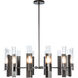 Summit 12 Light 40.2 inch Dark Smoke Pendant Ceiling Light in Clear