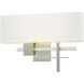 Cosmo 2 Light 16.5 inch Vintage Platinum and Sterling ADA Sconce Wall Light in Vintage Platinum/Sterling, Natural Anna