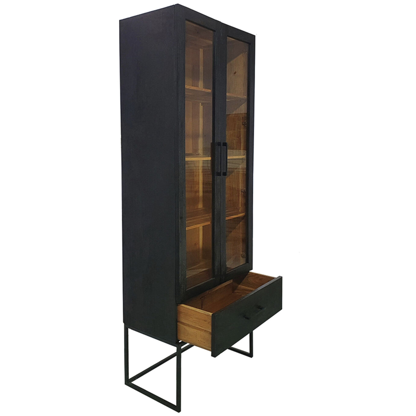 Anita Black and Natural Cabinet