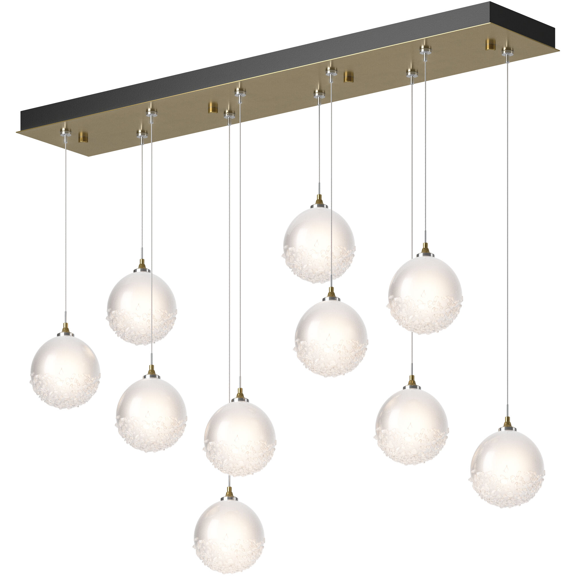 Fritz 10 Light 9.4 inch Modern Brass Pendant Ceiling Light