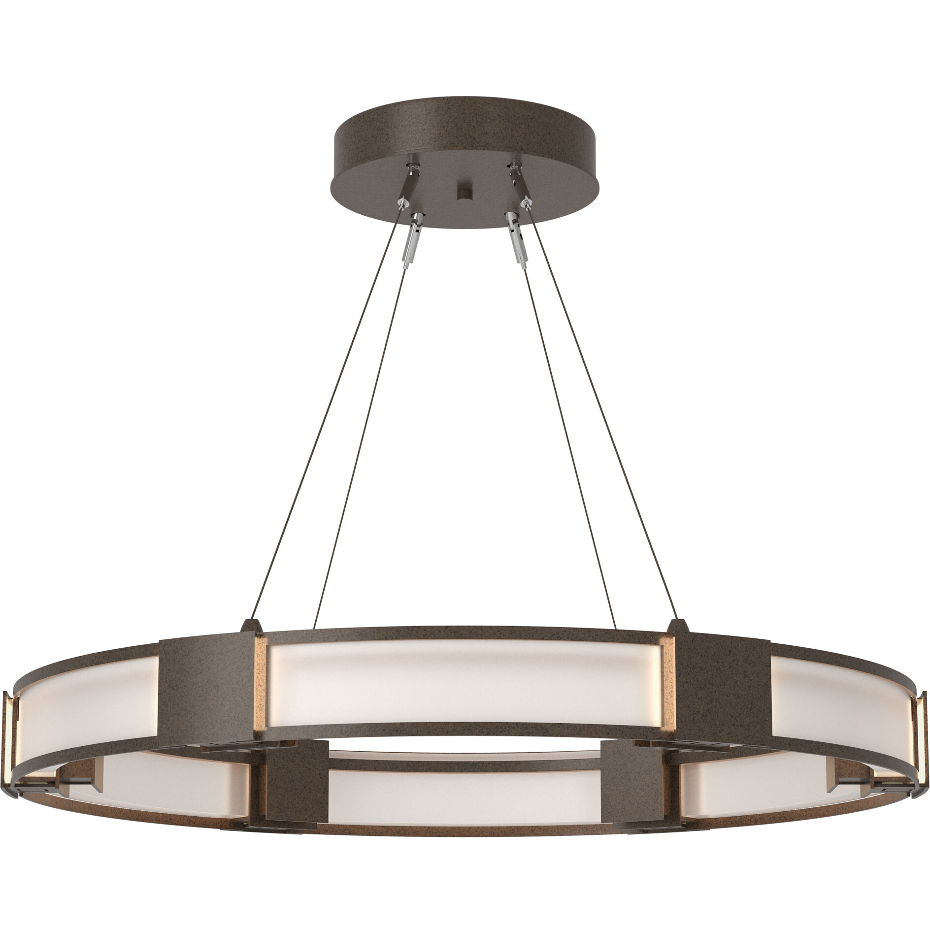 Aura 6 Light 28.9 inch Bronze Pendant Ceiling Light in Frosted