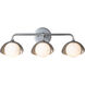 Brooklyn 3 Light 22 inch Black and White Bath Sconce Wall Light in Black/White