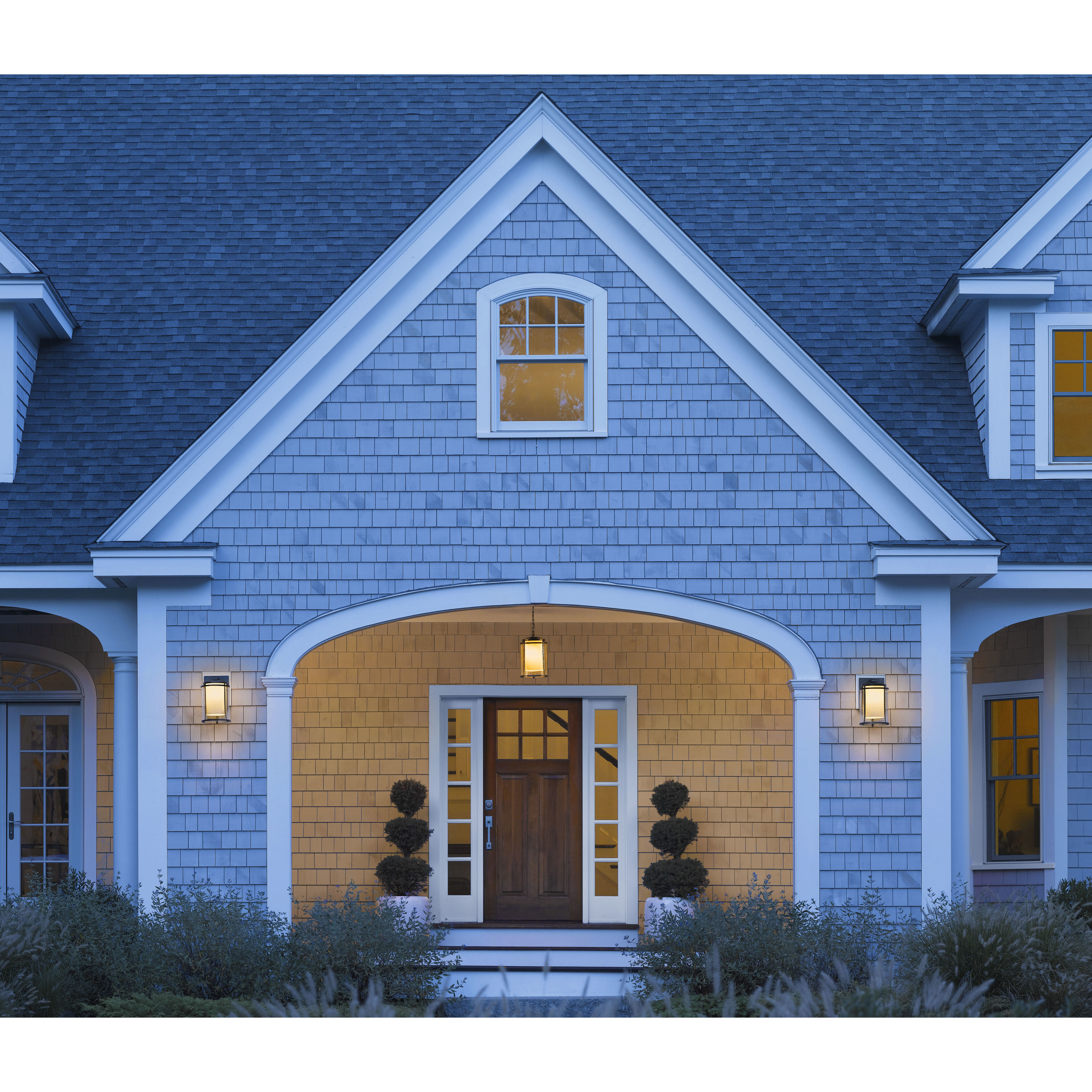 Meridian 1 Light 7.7 inch Coastal Burnished Steel Outdoor Ceiling Fixture