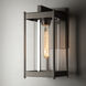 Cela 1 Light 13.6 inch Coastal Oil Rubbed Bronze Outdoor Sconce in Clear, Medium