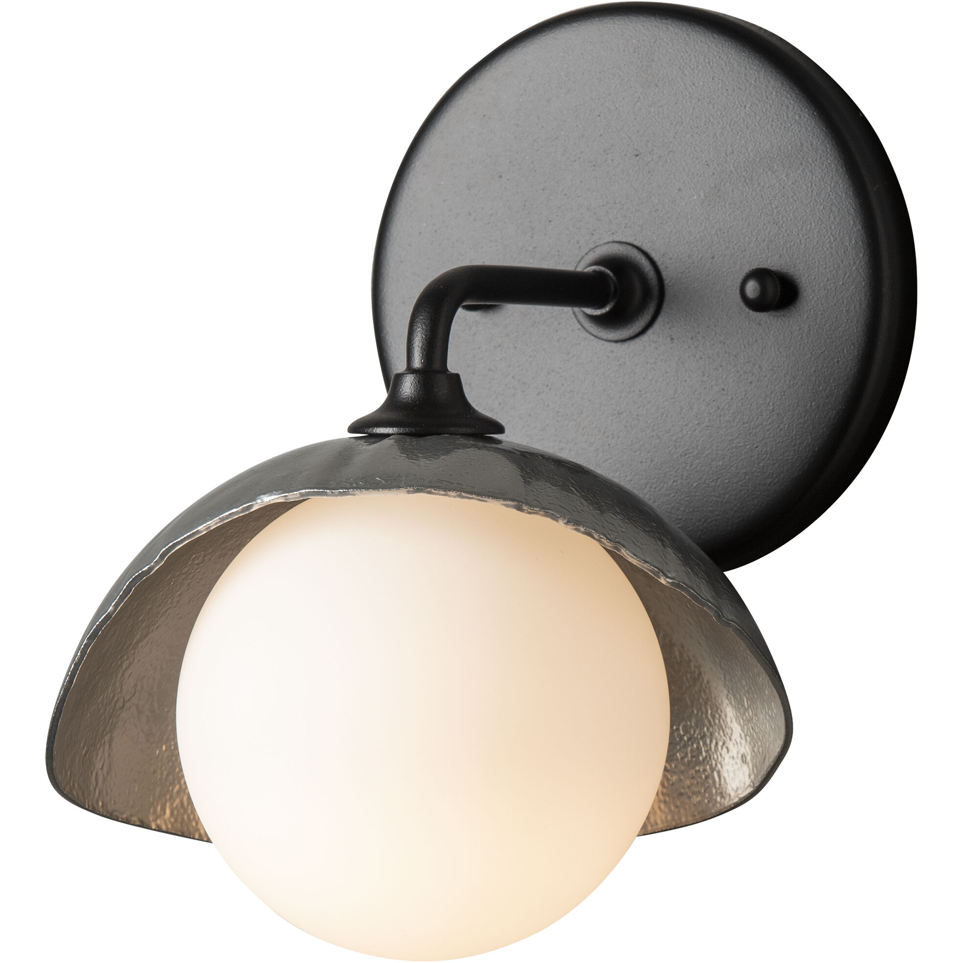 Brooklyn 1 Light 7 inch Black and Sterling Bath Sconce Wall Light in Black/Sterling