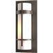 Banded 1 Light 12 inch Coastal Dark Smoke Outdoor Sconce, Small